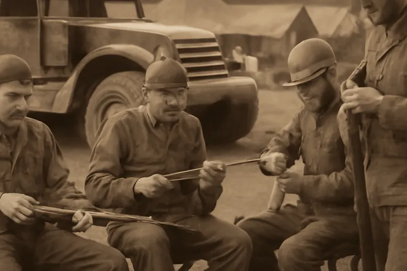 Half-tracks de la Nueve portant des noms de batailles de la guerre civile espagnole